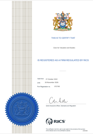 RICS Certificate